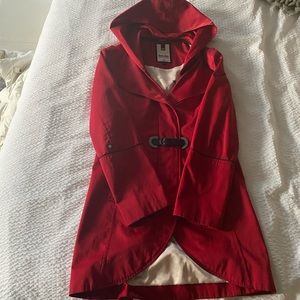 Soia & Kyo Red Hooded trench
